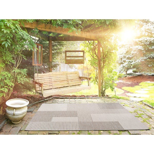 Covor pentru exterior Universal Cork Squares, 115 x 170 cm, bej-image-1