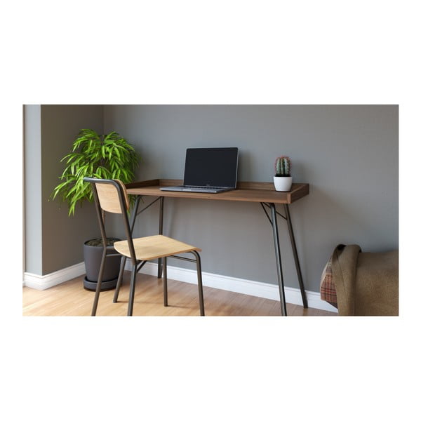 Birou cu aspect de lemn de nuc 52x115 cm Rayburn - Woodman-image-1