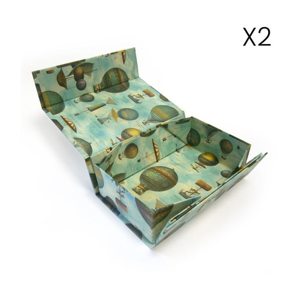 Cutii de cadouri 2 buc. 13x36 cm Air Balloon – Kartos-image-1