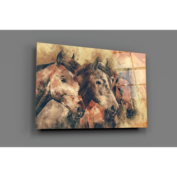 Tablou din sticlă Insigne Horses-image-3