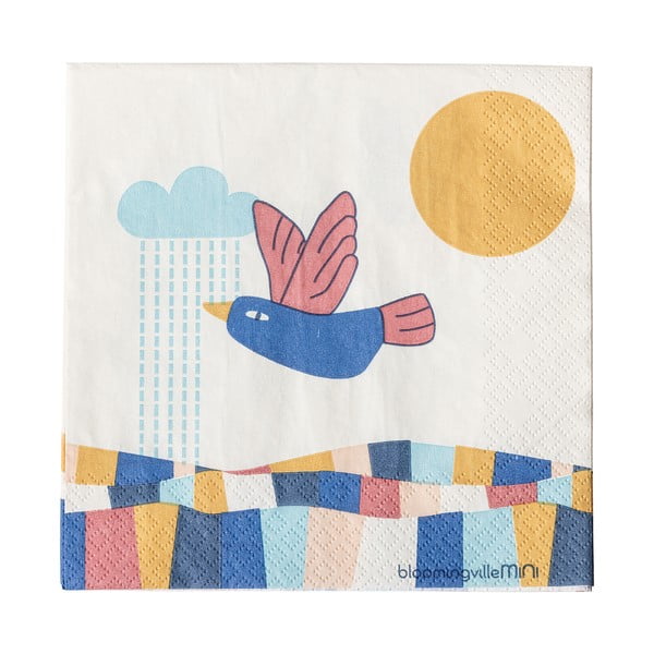 Șervețele 20 buc. din hârtie 33x33 cm Colorine – Bloomingville Mini-image-2