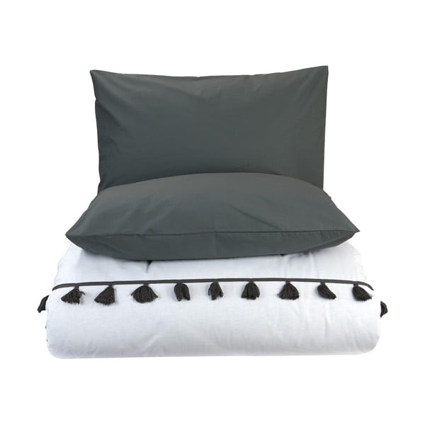Set lenjerie de pat Bella Maison Tanora, 200 x 220 cm, alb-negru