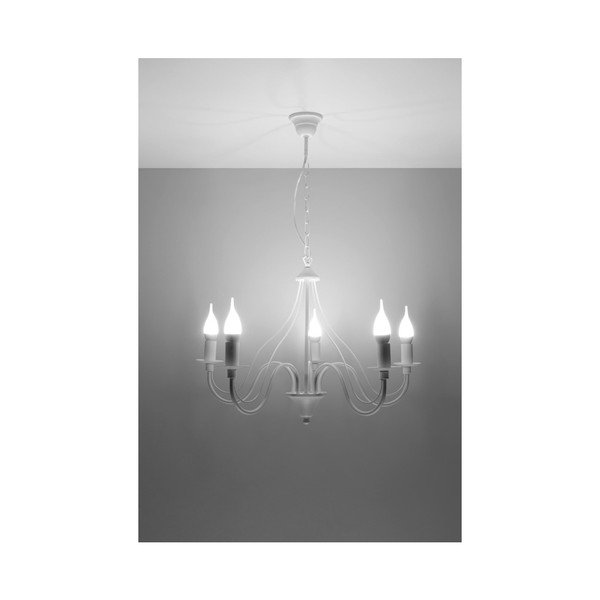 Lustră Sollux Floriano 5, alb-image-3