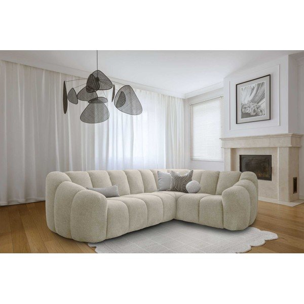 Colțar bej (cu colț pe partea dreaptă/în formă de ”L”) Shell – Miuform-image-2