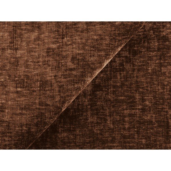 Taburet teracotă cu tapițerie din chenille Kuki – Makamii-image-4