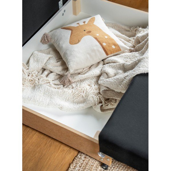 Canapea gri deschis extensibilă cu tapițerie din catifea 130 cm Ario – ELTAP-image-3