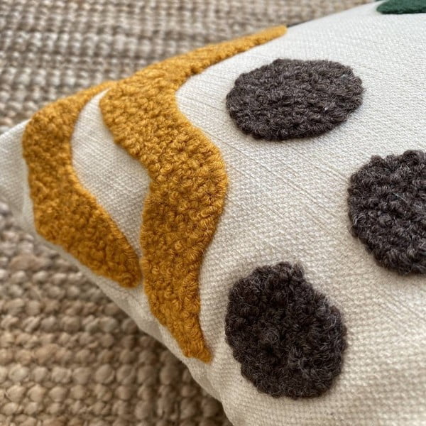 Față de pernă cu broderie Inu Joynodes Lotus, 43 x 43 cm-image-3