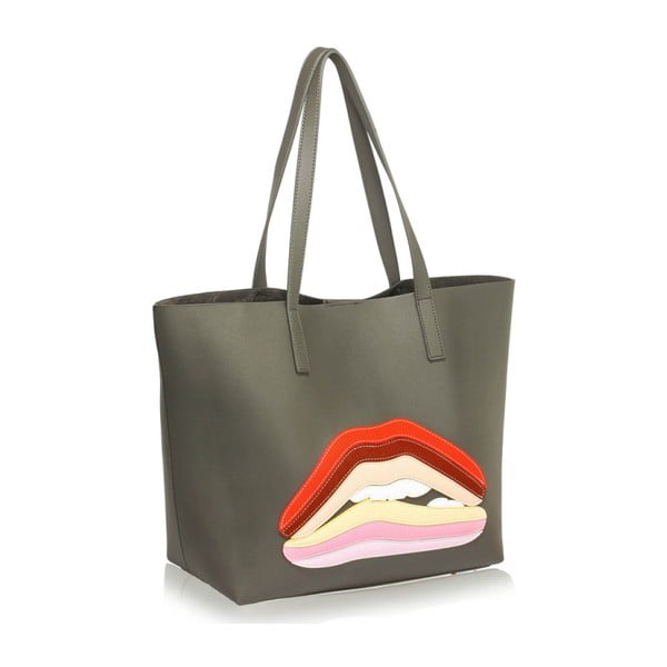 Geantă L&S Bags Lips, kaki