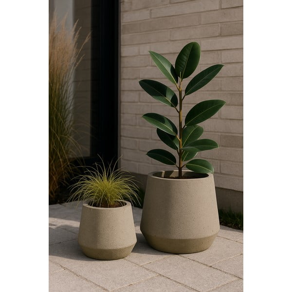 Set 2 ghivece Bonami Selection Concrete-image-1