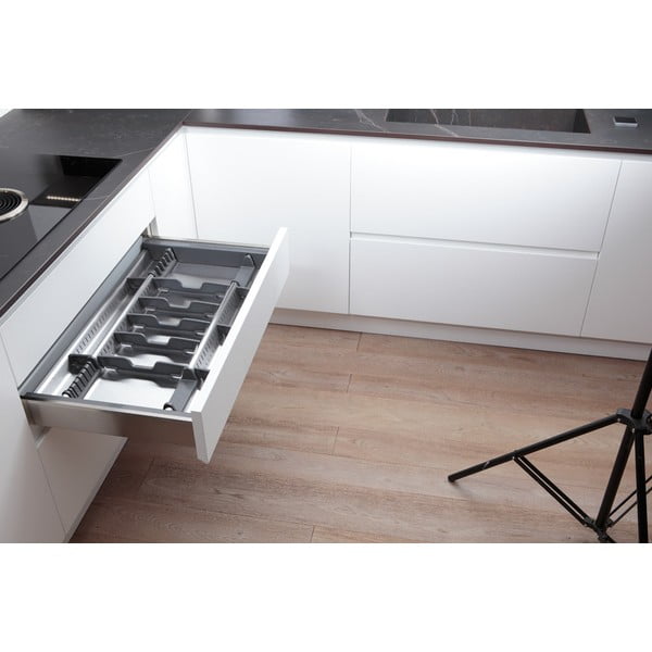 Organizator de tacâmuri gri pentru sertar 83 x 46 cm Flexo – Elletipi-image-3