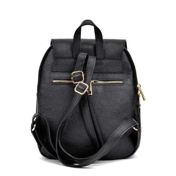 Rucsac din piele Sofia Cardoni Fausto, negru-image-2