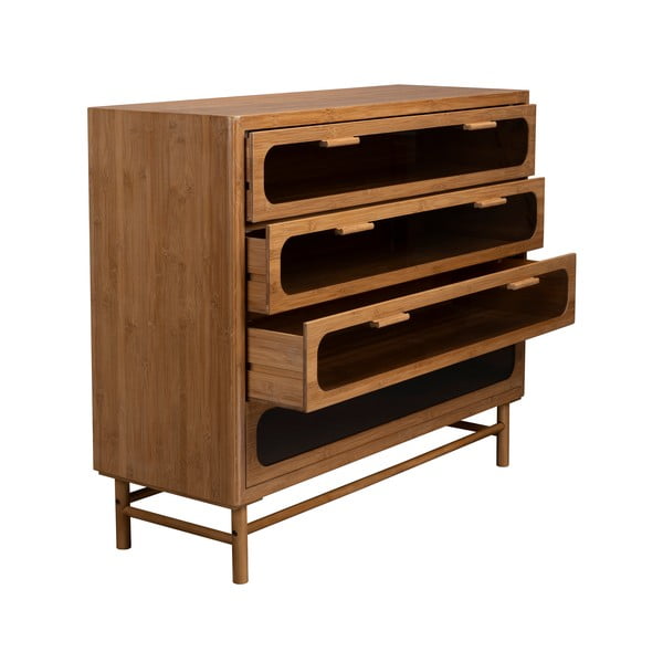 Comodă în culoare naturală din bambus 105x88x38 cm Caroun – Dutchbone-image-3