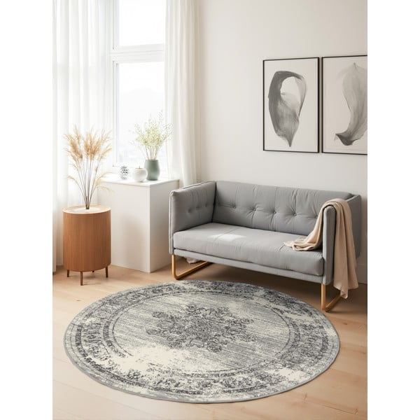 Covor gri-crem rotund ø 160 cm Gloria Lydia – Hanse Home-image-2
