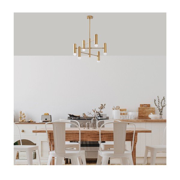 Lustră aurie cu abajur din metal Gharib – Opviq lights-image-4