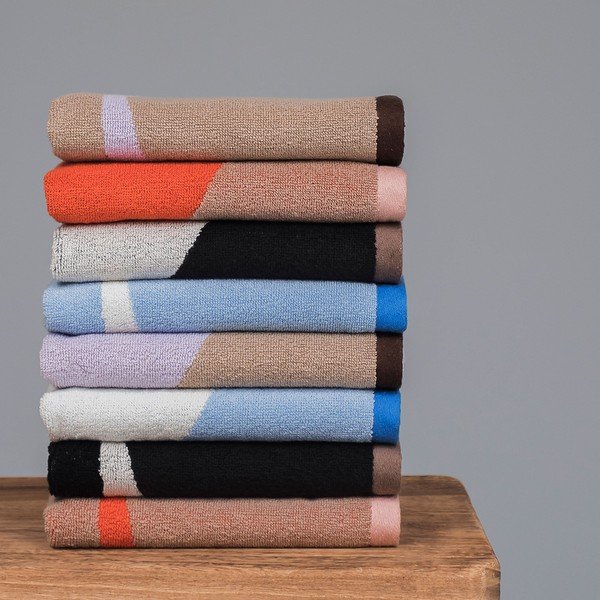 Prosoape negre-albe 2 buc. din bumbac organic 50x90 cm Nova Arte – Mette Ditmer Denmark-image-2