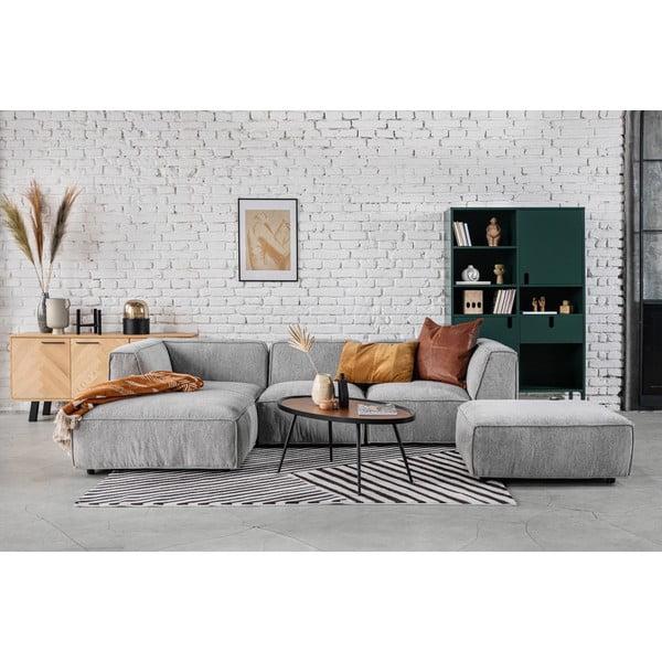 Colțar cu șezlong pe partea stângă Bonami Selection Fairfield , 282 cm, gri deschis-image-1