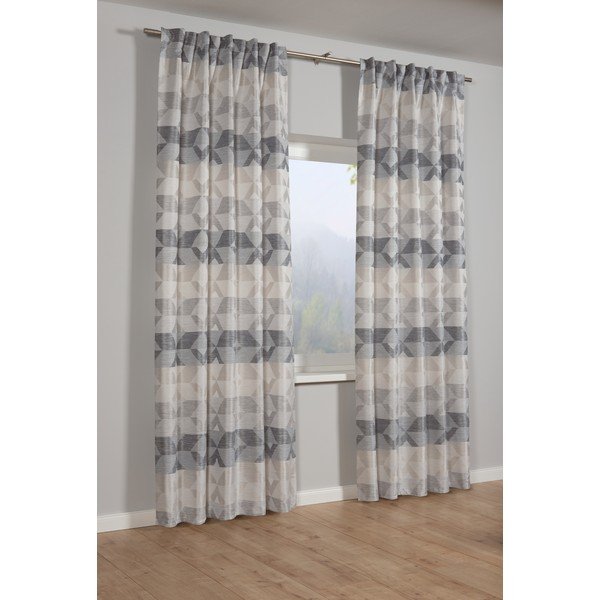 Perdea gri 245x140 cm Jacquard - Gardinia-image-1
