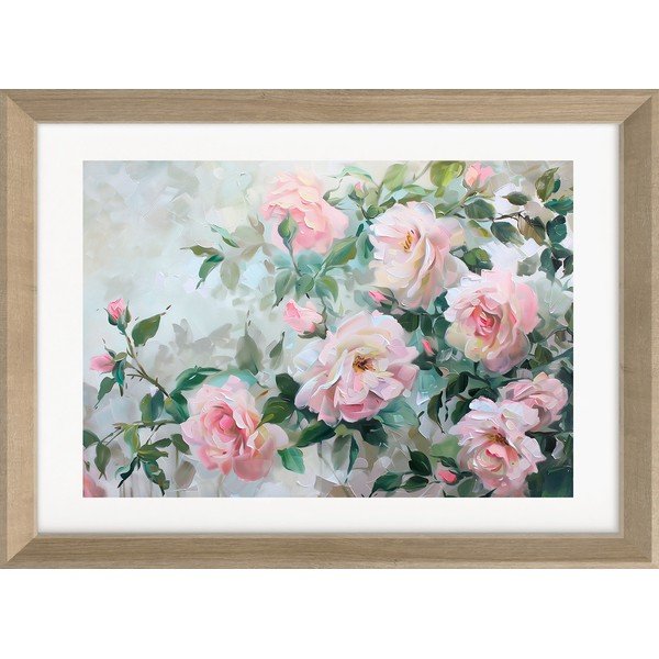Tablou cu ramă imprimat 75x56 cm Blooming Roses – Styler