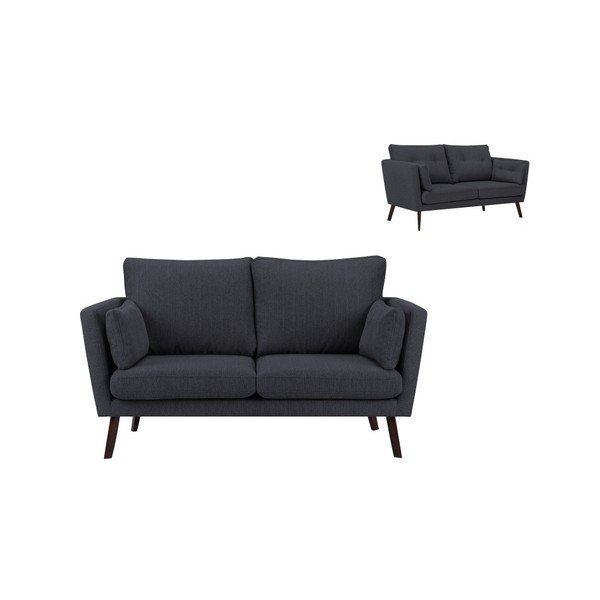 Canapea cu 2 locuri Mazzini Sofas Elena, gri închis-image-1