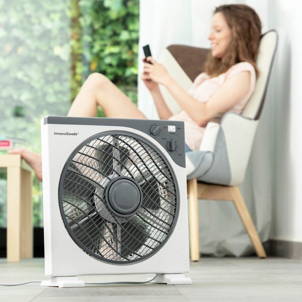 Ventilator de podea InnovaGoods, ø 30 cm, alb-image-1