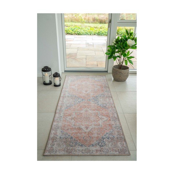 Covor albastru-portocaliu 200x80 cm Havana - House Nordic-image-3