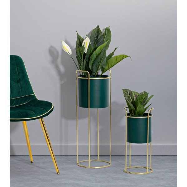 Ghivece decorative 2 buc. din metal ø 24 cm Grent Slim – Mauro Ferretti-image-1