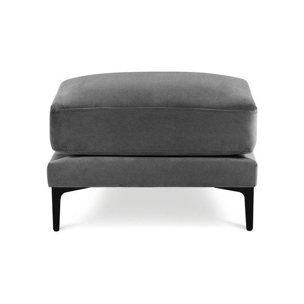 Taburet cu tapițerie din catifea Kooko Home Harmony, gri