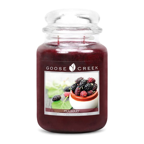 Lumânare parfumată în recipient de sticlă Goose Creek Mulberry, 150 ore de ardere