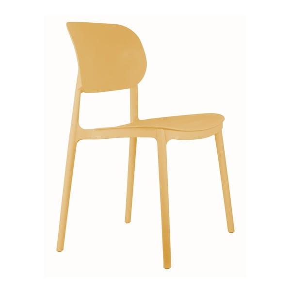 Scaun de dining galben din plastic Cheer – Leitmotiv