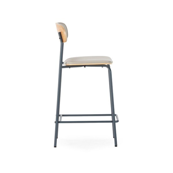 Scaune de bar bej 2 buc. tapițate (înălțime șezut 65,5 cm) Saula – Marckeric-image-3