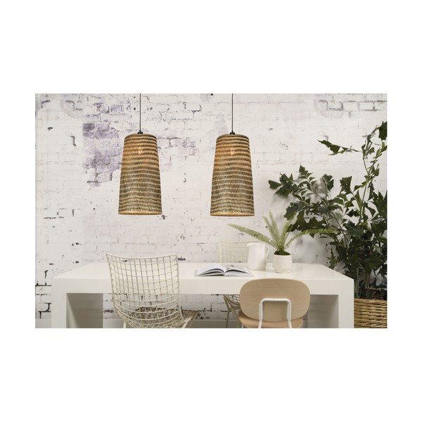 Lustră cu abajur din bambus Good & Mojo Kalimantan, ⌀ 37 cm-image-1