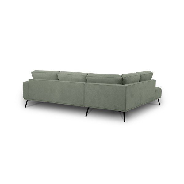 Colțar verde cu tapițerie din chenille (cu colț pe partea stângă/în formă de ”L”) Amsterdam – Scandic-image-3