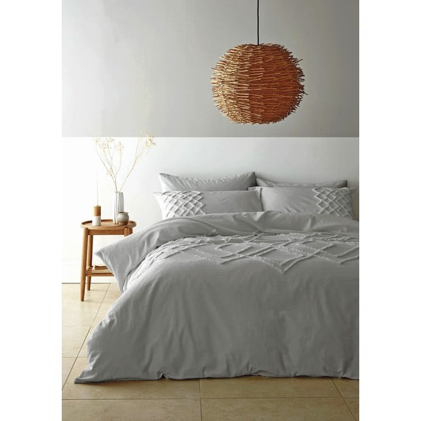 Lenjerie de pat din bumbac Pineapple Elephant Diamond, 200 x 200 cm, gri-image-1