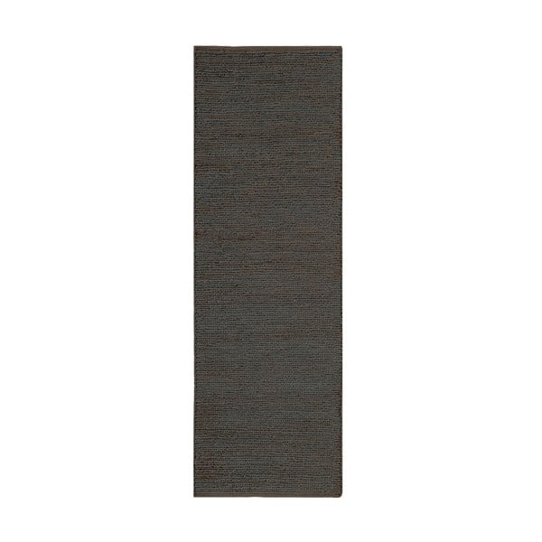 Covor tip traversă gri închis handmade din iută 66x200 cm Soumak – Asiatic Carpets