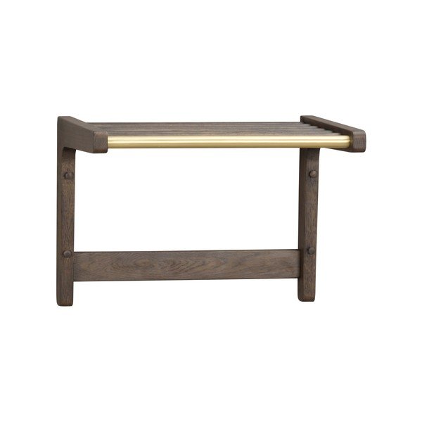 Cuier de perete maro închis din lemn masiv de stejar Inverness - Rowico-image-2