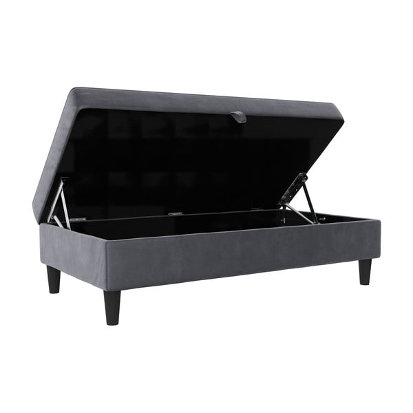 Taburet gri cu tapițerie din catifea Hartford – Støraa-image-4