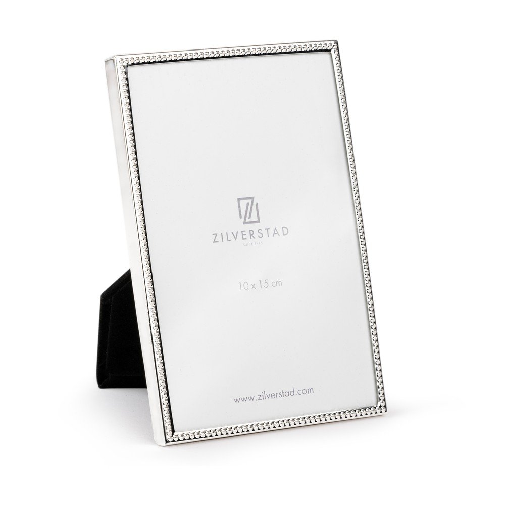 RamÄfoto argintiu-lucios cu picior de susÈu009Binere din metal 11x16 cm Sweet Memory Pearl âu0080Zilverstad