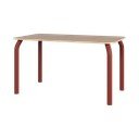 Masă de dining cu blat cu aspect de lemn de stejar 80x140 cm Meko – noo.ma