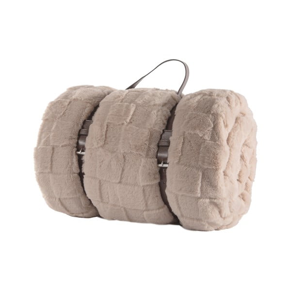 Pătură bej din micropluș/cocolino 150x200 cm Rava – Tiseco Home Studio-image-4