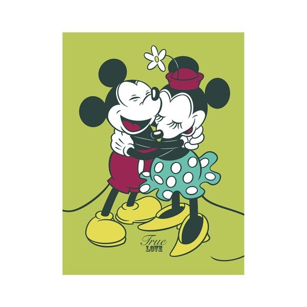 Tablou Pyramid International Mickey & Minnie Mouse True Love, 60 x 80 cm