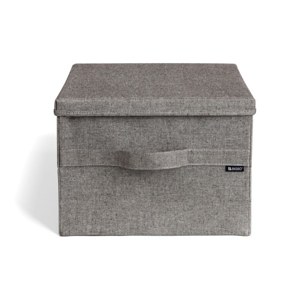 Cutie de depozitare gri din material textil cu capac 36x46x25 cm Soft Storage Large – Bigso