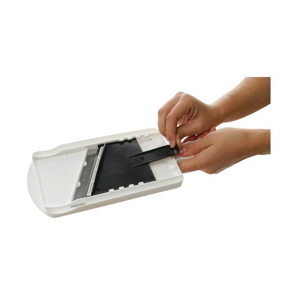 Feliator de legume reglabil Fackelmann Food & More, alb-negru-image-1