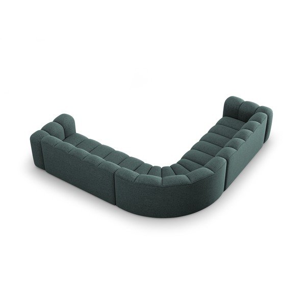 Colțar modular turcoaz cu tapițerie din chenille Lupine – Micadoni -image-3