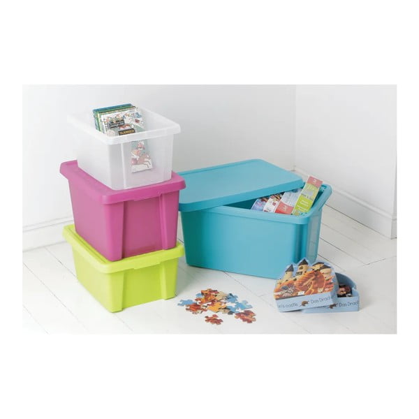 Cutie de depozitare albastră cu capac Curver Essentials, 26 l-image-1