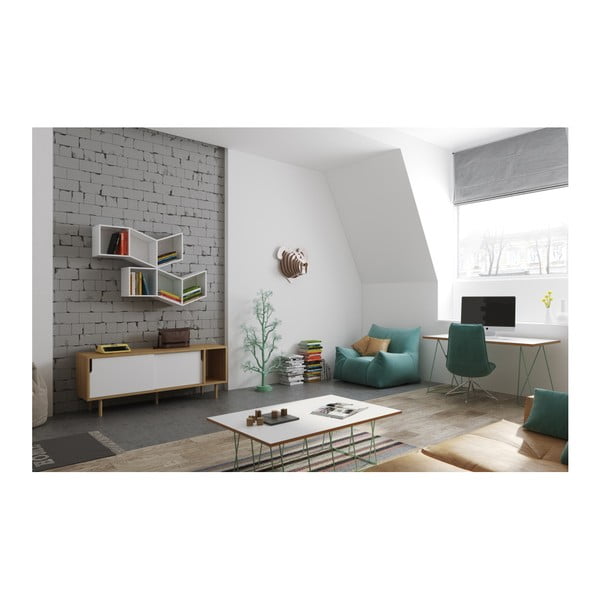 Comodă TemaHome Dann Oak, alb-image-3