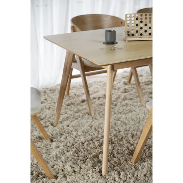 Masă de dining extensibilă cu blat cu aspect de lemn de  frasin  190x90 cm Yumi - Rowico-image-1