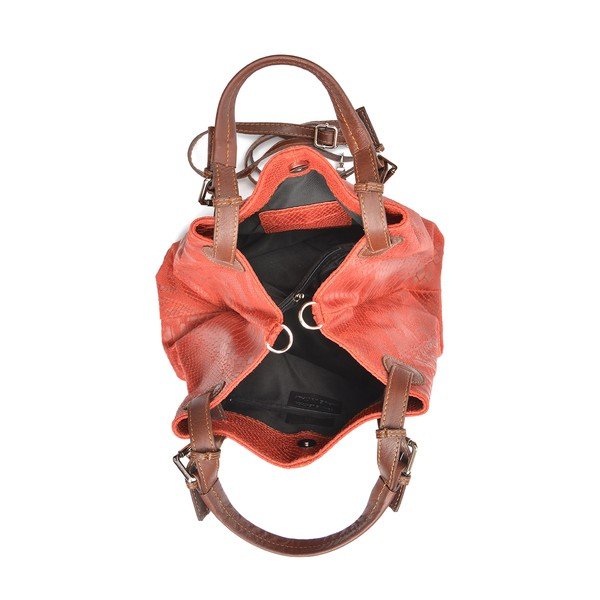 Geantă din piele Luisa Vannini Marcelle, roșu-image-3