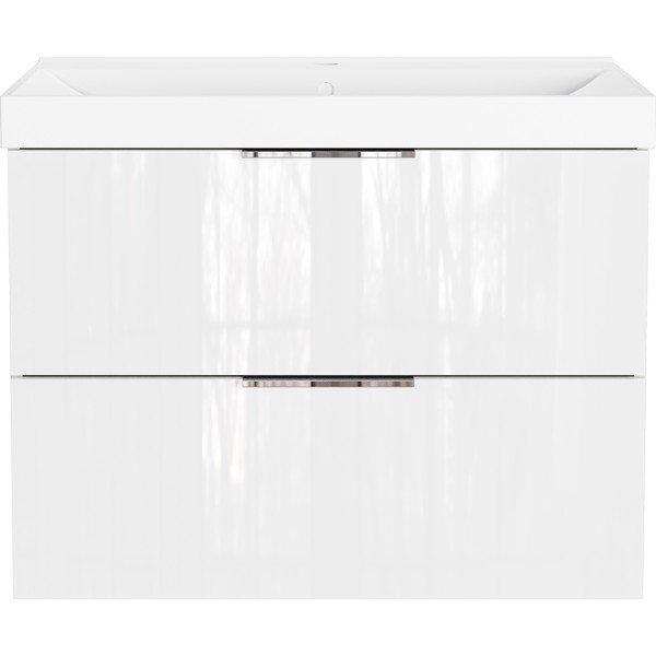 Dulap sub chiuvetă alb suspendat cu aspect lucios 81x65 cm Celano – Germania-image-3