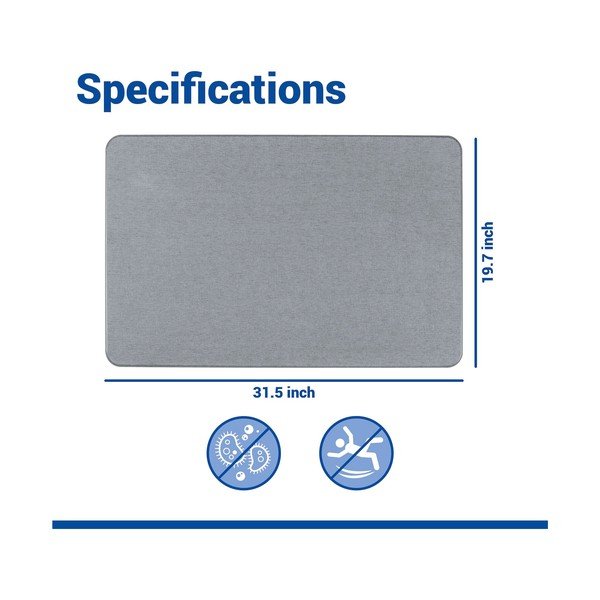 Covoraș de baie gri din diatomit 50x80 cm Simi – Wenko-image-4