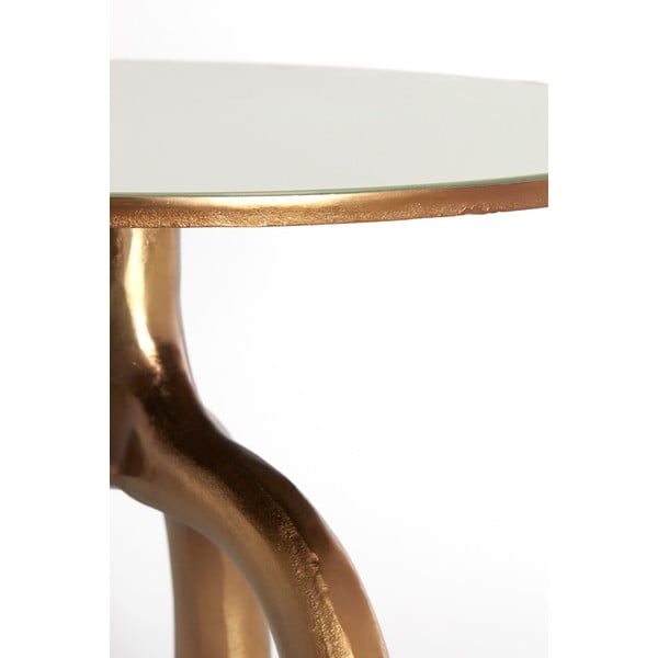 Măsuță de cafea în culoarea bronz/bej rotundă din sticlă ø 65 cm Mello – Light & Living-image-3
